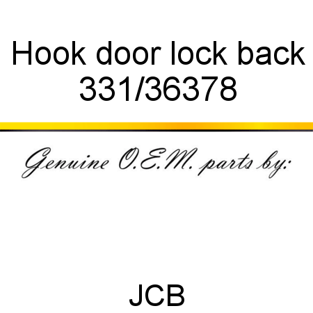 Hook, door lock back 331/36378