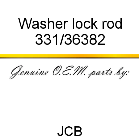 Washer, lock rod 331/36382