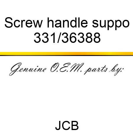 Screw handle suppo 331/36388