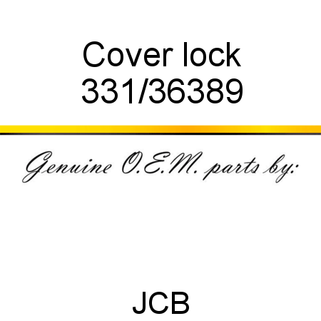 Cover, lock 331/36389