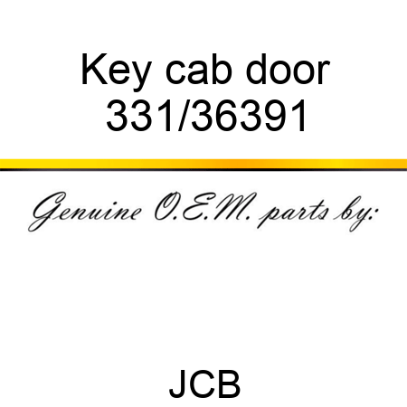 Key cab door 331/36391