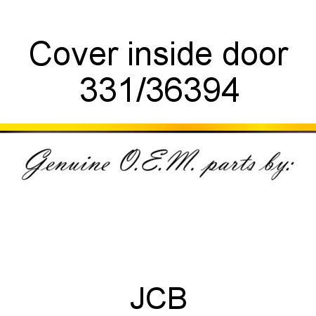Cover, inside door 331/36394