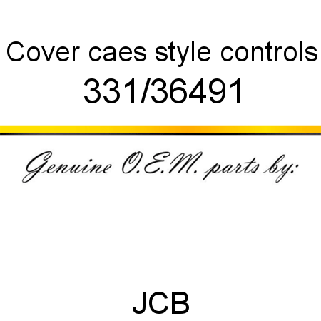 Cover, caes style controls 331/36491