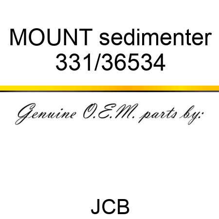MOUNT sedimenter 331/36534