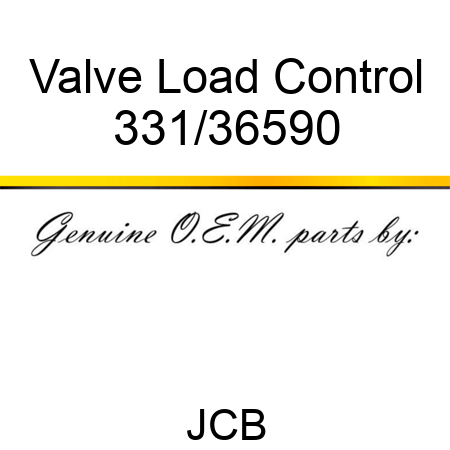 Valve Load Control 331/36590