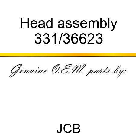 Head assembly 331/36623