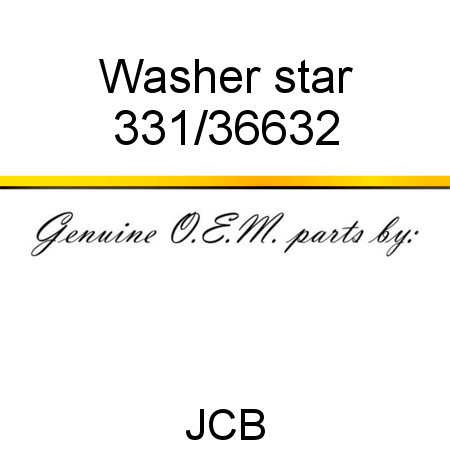 Washer, star 331/36632