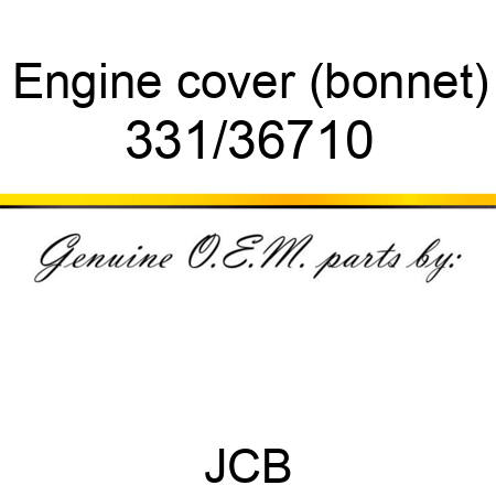 Engine cover (bonnet) 331/36710