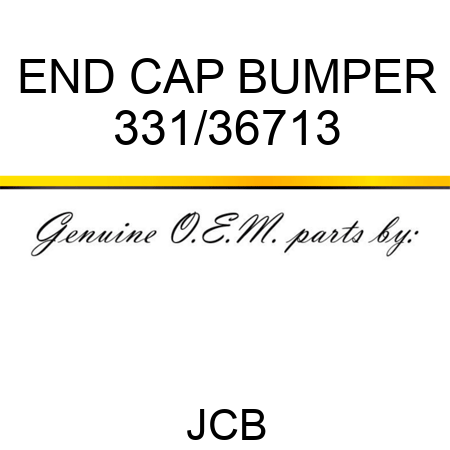 END CAP BUMPER 331/36713