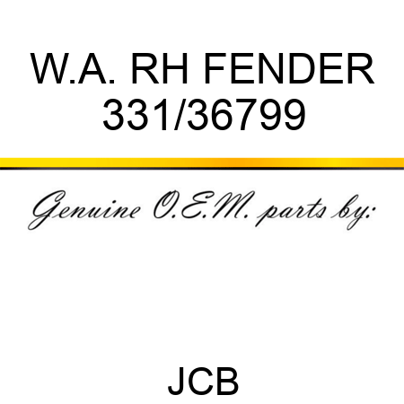 W.A. RH FENDER 331/36799