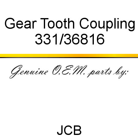 Gear Tooth Coupling 331/36816