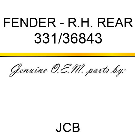 FENDER - R.H. REAR 331/36843