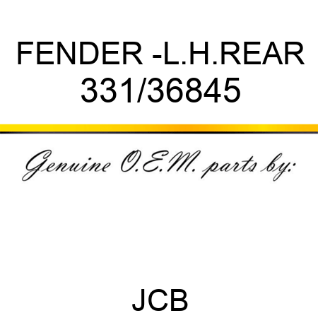 FENDER -L.H.REAR 331/36845