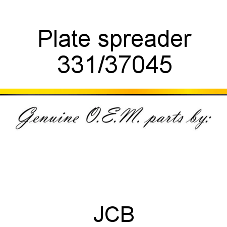 Plate, spreader 331/37045