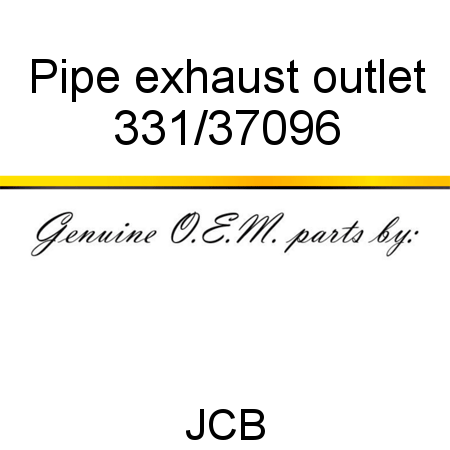 Pipe, exhaust outlet 331/37096