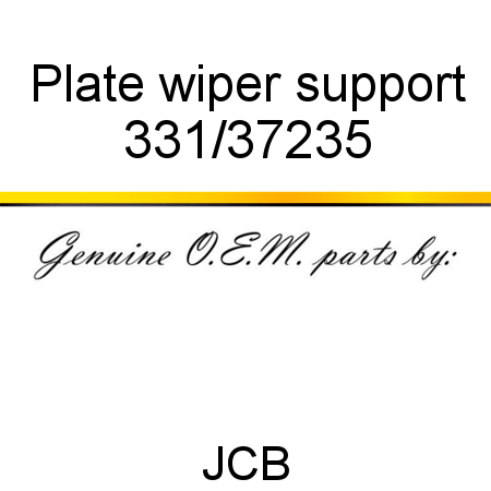 Plate, wiper support 331/37235