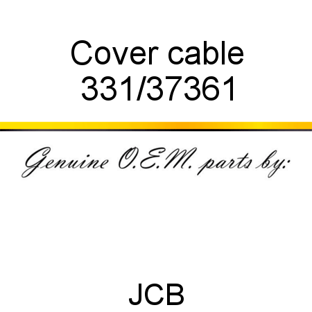 Cover, cable 331/37361
