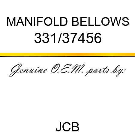 MANIFOLD BELLOWS 331/37456