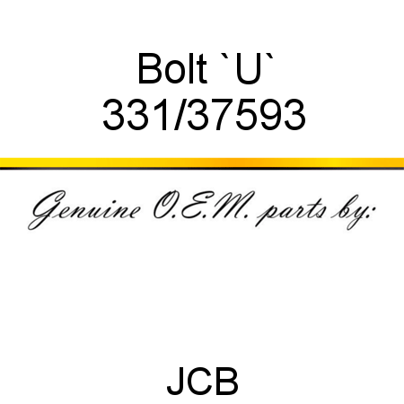 Bolt, `U` 331/37593