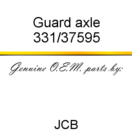 Guard, axle 331/37595