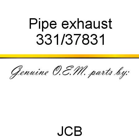 Pipe, exhaust 331/37831