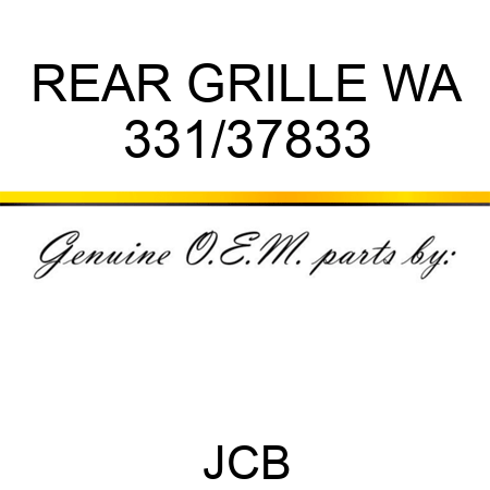 REAR GRILLE WA 331/37833
