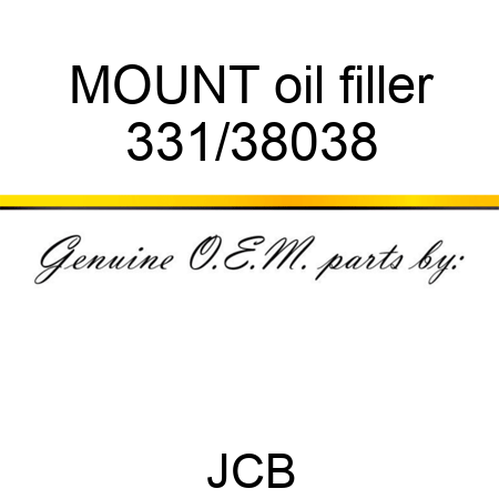 MOUNT oil filler 331/38038
