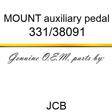 MOUNT auxiliary pedal 331/38091
