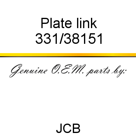 Plate, link 331/38151