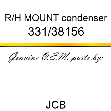 R/H MOUNT condenser 331/38156
