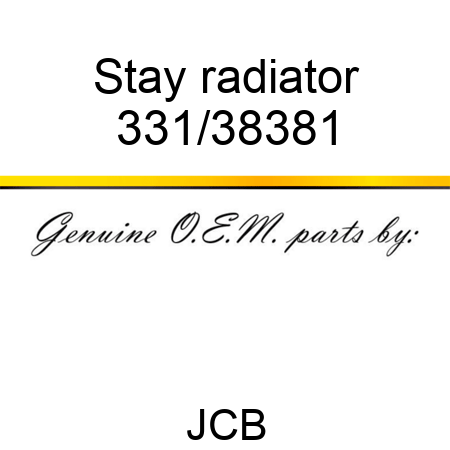 Stay radiator 331/38381