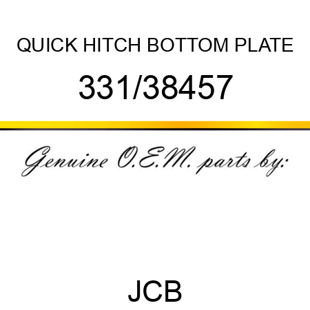 QUICK HITCH BOTTOM PLATE 331/38457