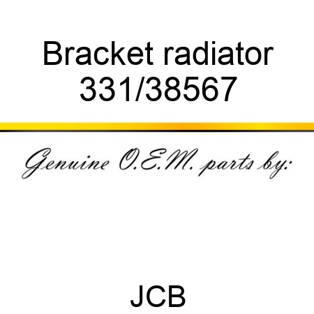 Bracket radiator 331/38567