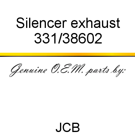 Silencer, exhaust 331/38602