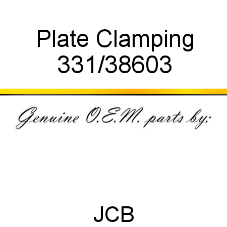 Plate, Clamping 331/38603