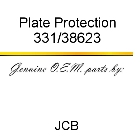 Plate, Protection 331/38623