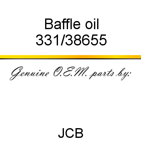 Baffle, oil 331/38655