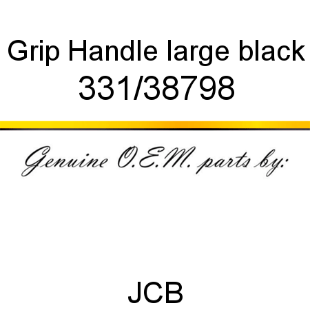 Grip, Handle large, black 331/38798