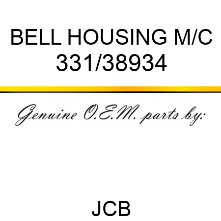BELL HOUSING M/C 331/38934