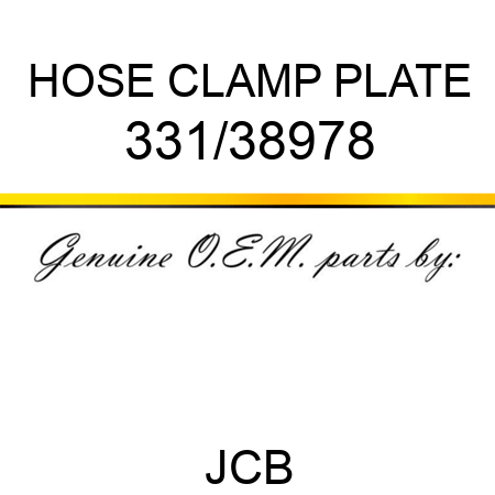 HOSE CLAMP PLATE 331/38978