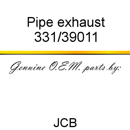 Pipe, exhaust 331/39011