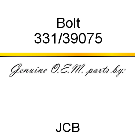 Bolt 331/39075