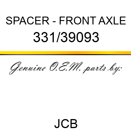 SPACER - FRONT AXLE 331/39093