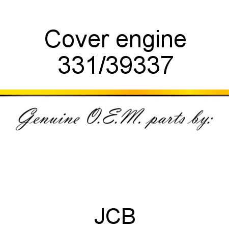 Cover, engine 331/39337
