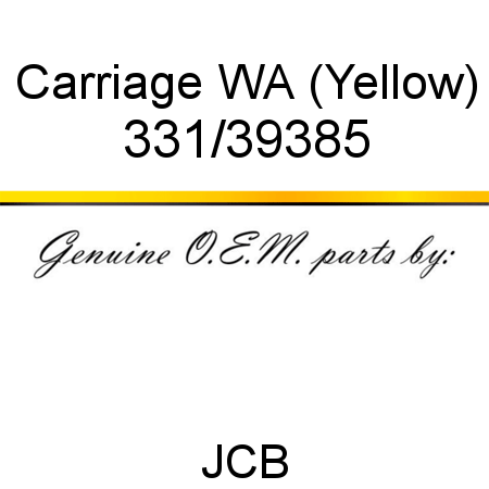 Carriage, WA (Yellow) 331/39385