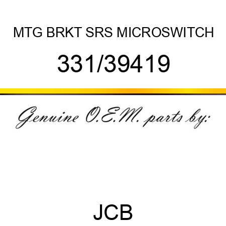 MTG BRKT SRS MICROSWITCH 331/39419