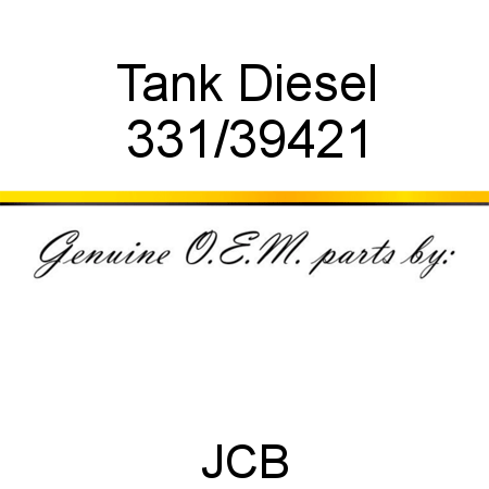 Tank, Diesel 331/39421