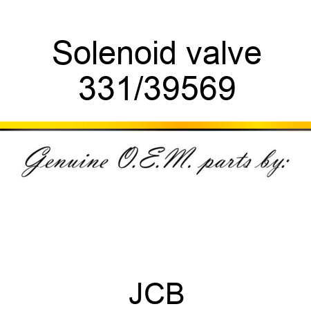 Solenoid valve 331/39569