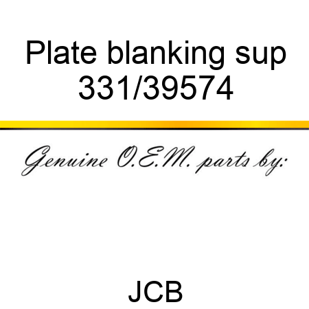 Plate blanking sup 331/39574