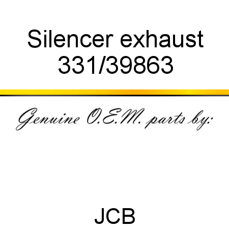 Silencer, exhaust 331/39863